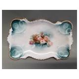 Small RS Prussia tray basket of flowers