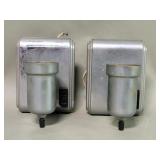 Pair of Art Deco chrome metal sconces