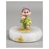 Ron Lee signed Disney sculptures on an onyx base