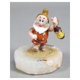 Ron Lee signed Disney sculptures on an onyx base