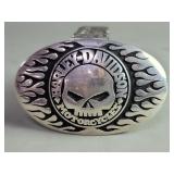 Vintage Mod sterling silver skull Harley Davidson