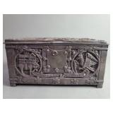 Antique Gothic style silver plate trinket box