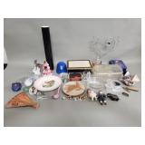 Box of miscellaneous items trinket boxes, rick