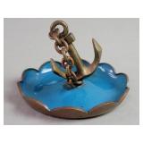 Vintage brass and enamel nautical themed
