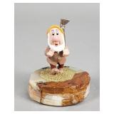 Ron Lee signed Disney sculptures on an onyx base
