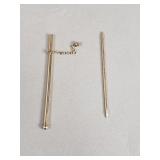 14k gold tooth pick with 14k gold case