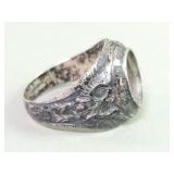 U.S.N. sterling silver ring