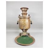 Antique brass Russian samovar
