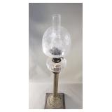 Vintage crystal and brass lamp