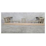 Vintage brass fireplace fender