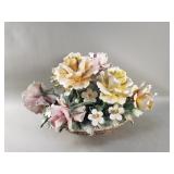 Vintage Capodimonte Porcelain floral centerpiece