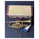Vintage brass trumpet