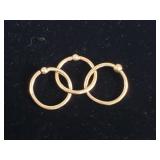 14k gold captive bead rings