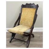 Antique Victorian Eastlake-style folding chair