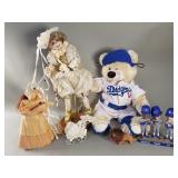 Group of dolls and bobble heads