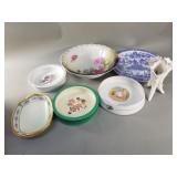 Group of porcelain plates and bowls