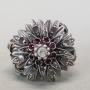 Antique ring 14k gold, silver, and semi-precious