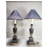 Pair of contemporary lamps in neoclassical