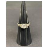 Vintage sterling silver and cubic zirconia ring