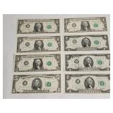 1976-1985 US $1 - $2 - $5 bills
