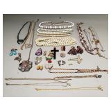 Costume jewelry necklaces, rings, pendants,