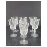 Seven Waterford crystal goblets