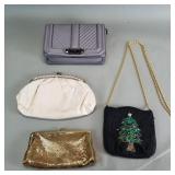 Mesh evening handbag, beaded handbag, etc