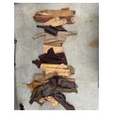 Large of of leather in duffel bag