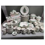 Vintage 140 piece Spode "Christmas Tree" pattern