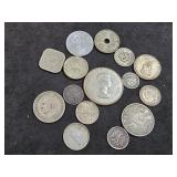 Foreign Coins with several silver pieces; 1857