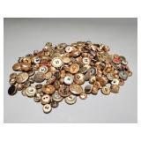 Collection of vintage brass buttons