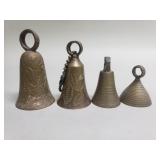 Group of vintage brass bells
