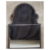 Vintage metal frame arched wall mirror