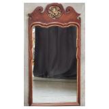 Vintage chippendale-style walnut wall mirror