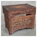 Vintage Chinese hand carved side table with