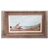 Vintage signed oil painting on canvas