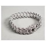 Vintage sterling silver Byzantine chain bracelet