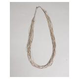 Native American-style 30 strand liquid sterling