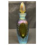 Vintage iridescent art glass perfume bottle