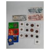 Vintage coin and currency collection US & foreign