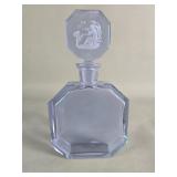 Art Deco purple glass perfume bottle