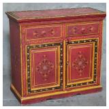 Moroccan hand painted storage cabinet