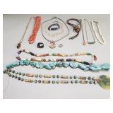Vintage gemstone jewelry - necklaces, pendants,