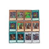 Lot vintage Yu-Gi-Oh cards.