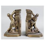 PM Craftsman brass colonial librarian bookends