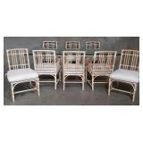 McGuire rattan and bamboo dining table with