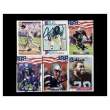 Lot signed football & baseball cards.