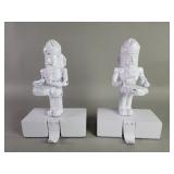 Pair of vintage metal and wood nutcracker