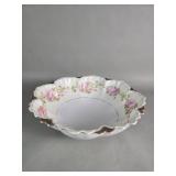 Signed Hand Painted Floral Porc, bowl made in