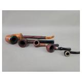 Five vintage smoking pipes